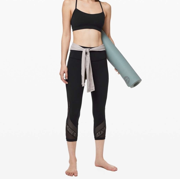 Lululemon Wunder Under Crop 21" *Lace Black - Picture 13 of 16